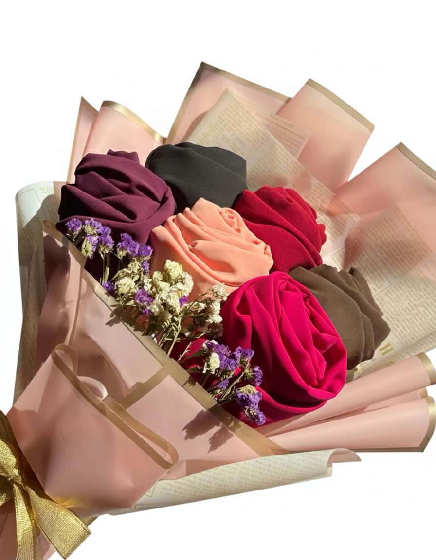 Elegant Multi-Color Hijab Bouquet
