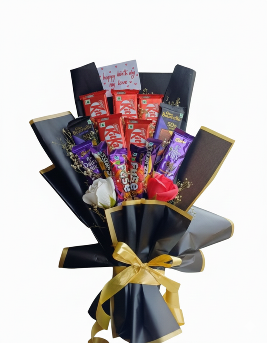 Luxury Mixed Chocolate & Rose Bouquet