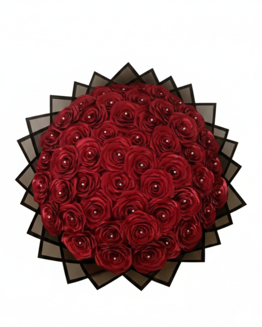 Handcrafted Eternal Satin Ribbon Rose Bouquet