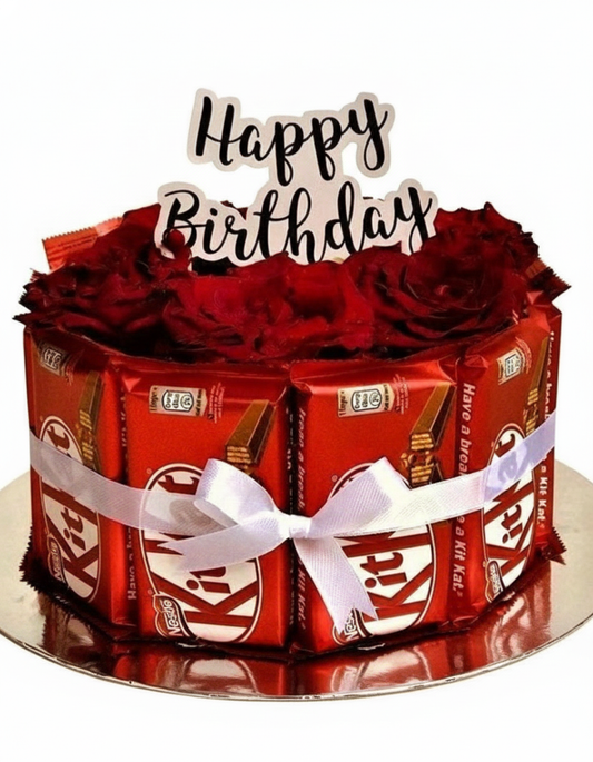 The Ultimate KitKat & Red Rose Birthday Tower