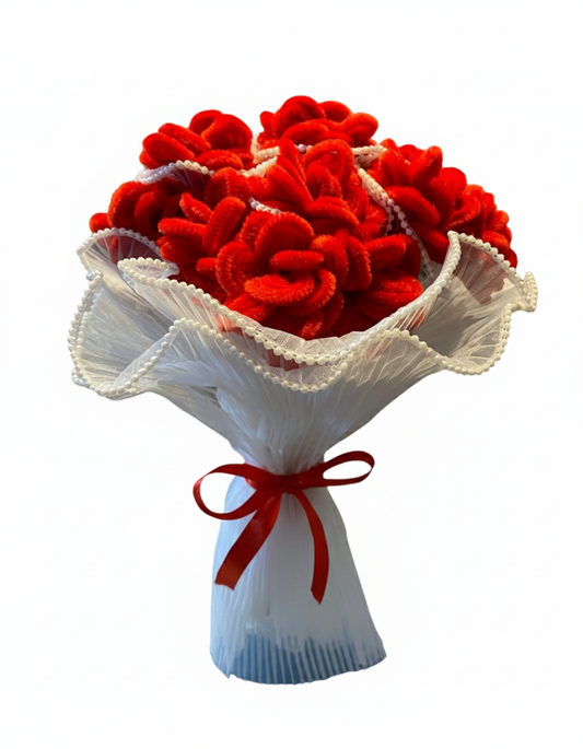 Everlasting Red Velvet Rose Bouquet